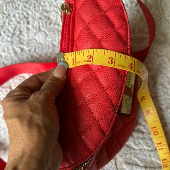 Marc New York Red Quilted Crossbody Bag - Picture 10 of 11